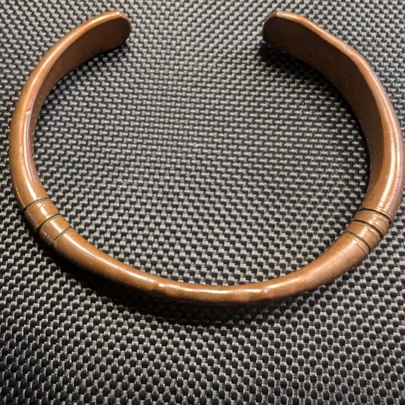 Engraved Copper Bangle Bracelet - Picture 2 of 4